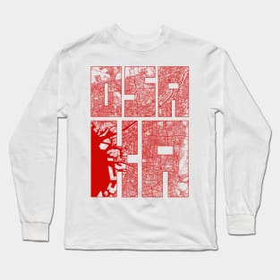 Osaka, Japan City Map Typography - Oriental Long Sleeve T-Shirt